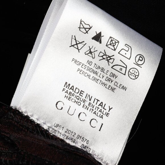 Gucci AW/12 Burgundy Floral-Jacquard Holiday Pants - Picture 11 of 14